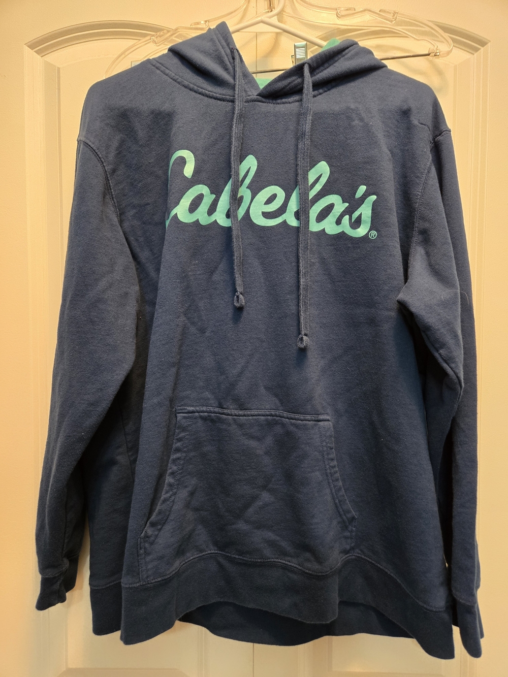 Cabela's Women's Navy Pullover Hoodie with Mint Logo